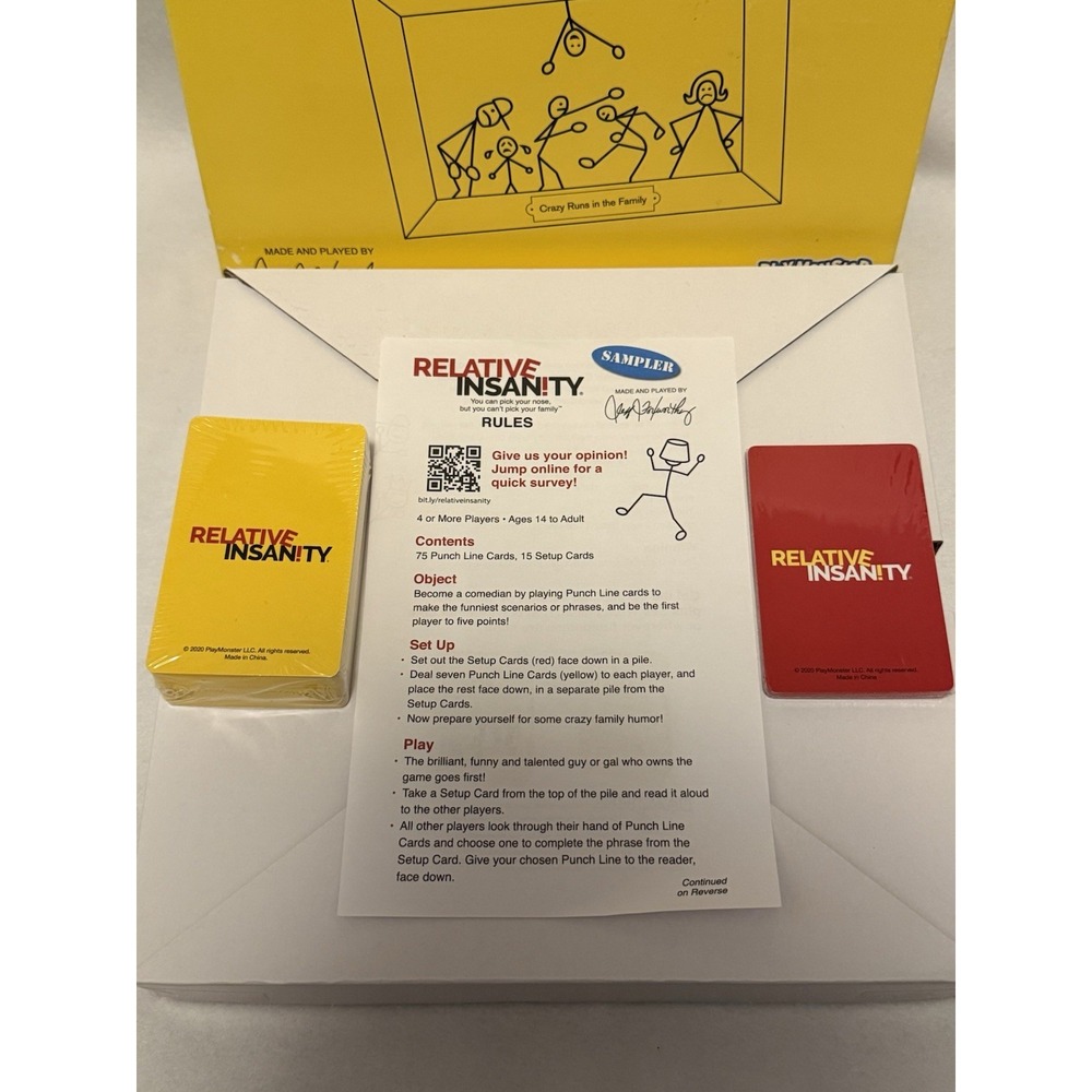 Relative Insanity Card Game Sampler Sealed Decks Complete Party Game Ages 14+ - Picture 2 of 2